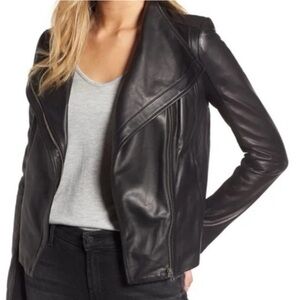 Trouve Leather Moto Jacket